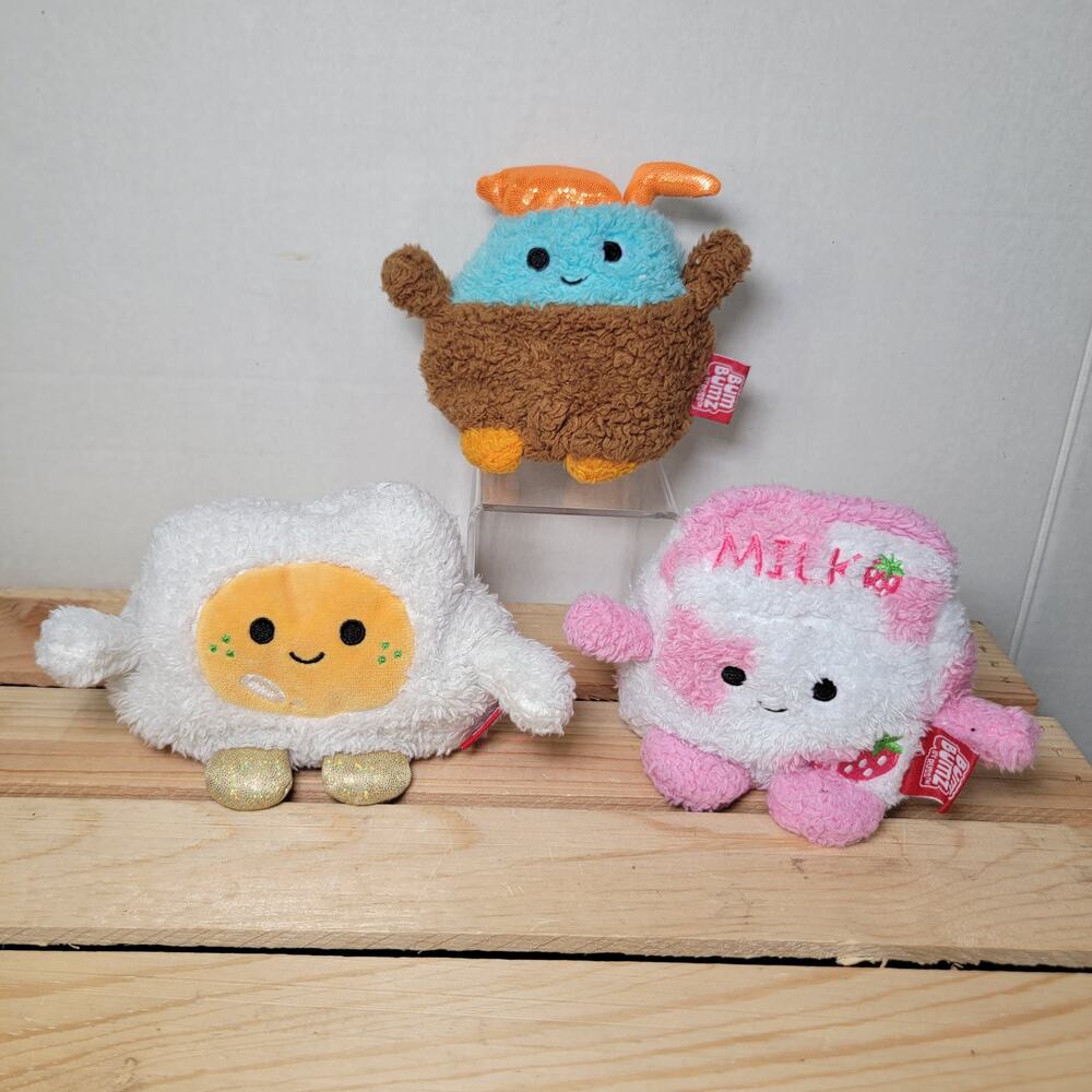 Set of 3 Bum Bumz Bean Bag Mini Plush